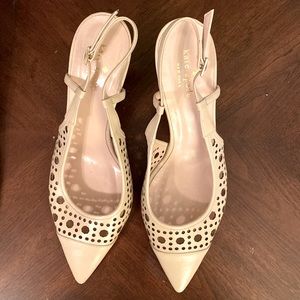 Kate Spade sling backs in pale pink